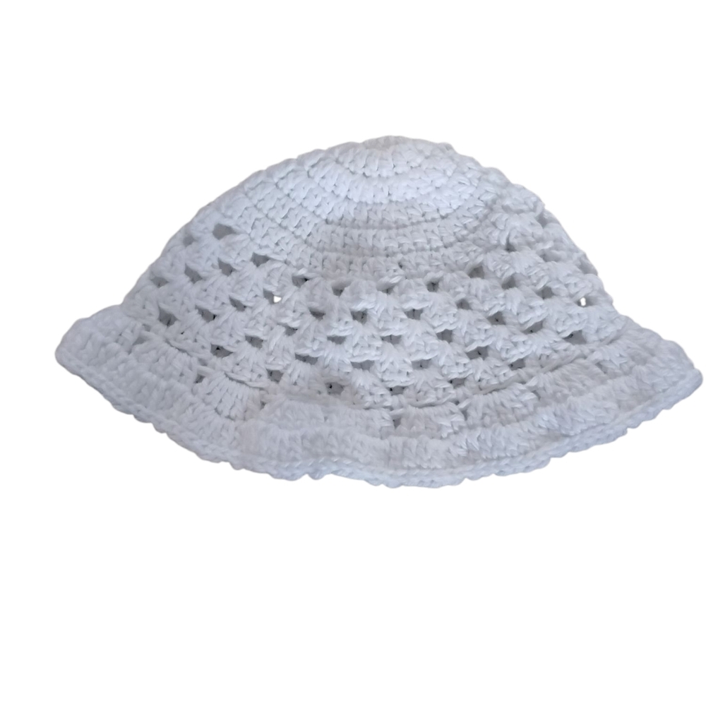 Crochet Bucket Hat Toddler Size 1-3 Cottagecore Boho 90s Y2K Bohemian Vacation